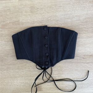 Ceren Ocak Linen  Corset Top, XS